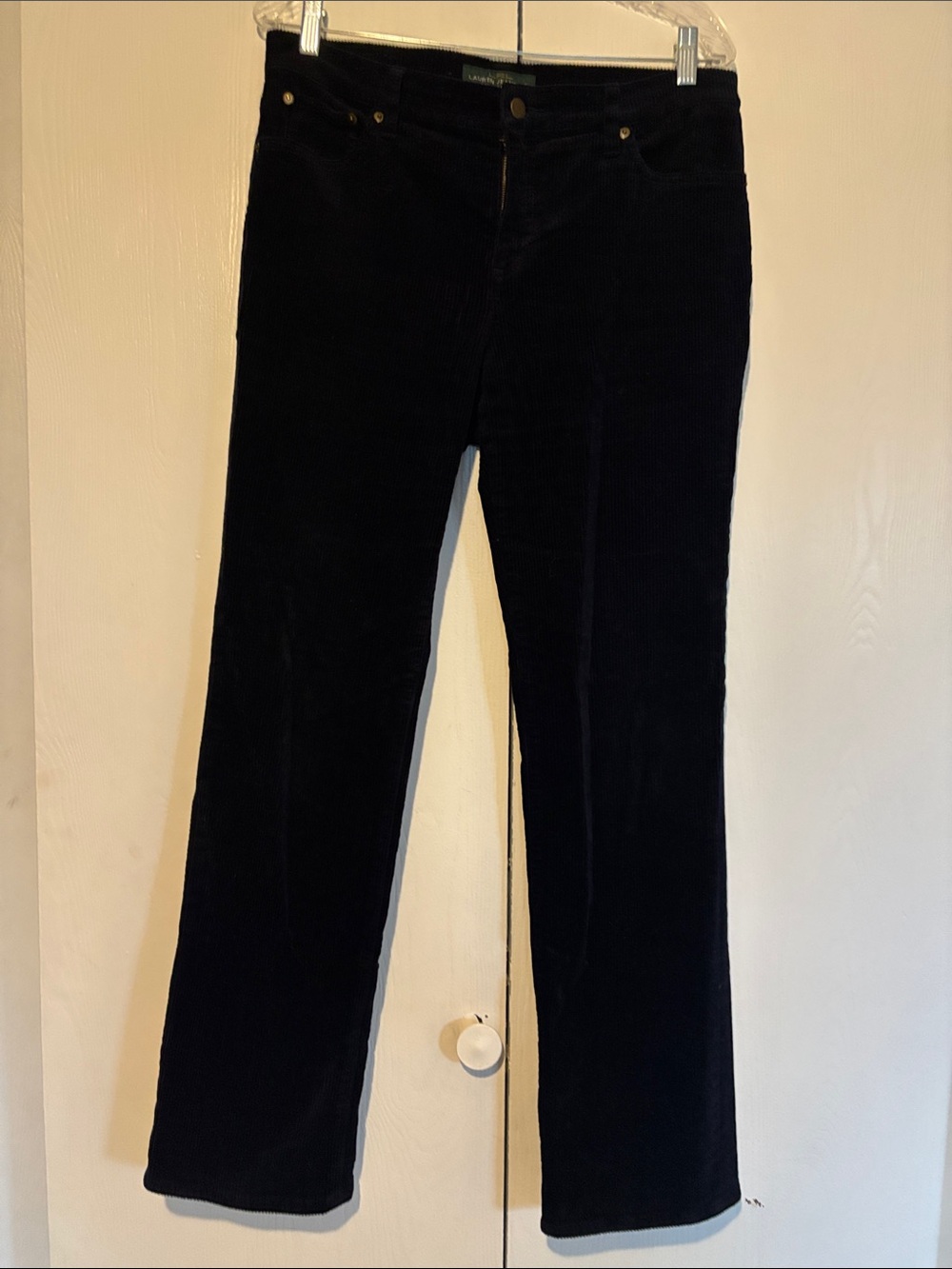 Ralph Lauren Black Corduroy Straight Leg